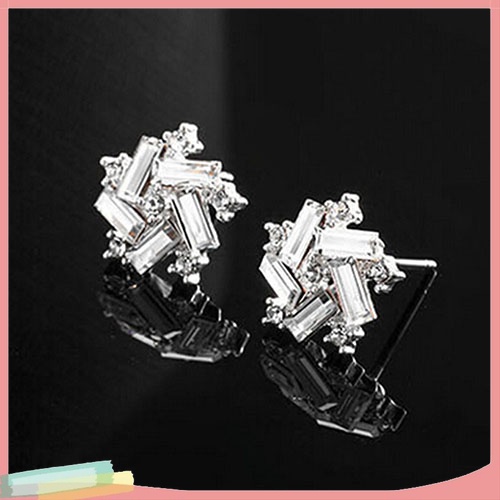 Đôi Khuyên Tai HìNh CáNh Gió ĐíNh Kim Cương Giả NhiềU MàU SắC