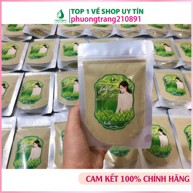 Bột cám gạo trà xanh cô gái đắp mặt,rửa mặt và tắm trắng body chính hãng