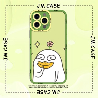 Ốp lưng iphone samsung xiaomi oppo cạnh vuông JM CASE Vịt Tiểu Lưu meme dễ thương