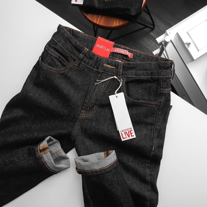 Quần jean nam LC cao cấp jean vải dày chất lượng hàng bền đẹp thêu cá sấu đẹp như hình