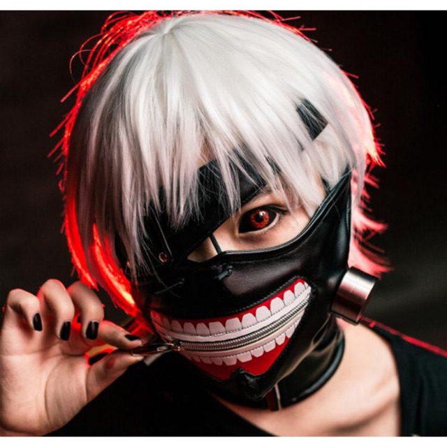 Mặt nạ/Mask da hóa trang hoạt hình anime cosplay Ken Kaneki - Tokyo Ghoul (Aries Cosplay Shop)