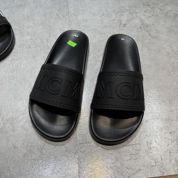 Dép Nam Mcm Đế Cao Su Chữ Dập Nổi - Dép Quai Ngang MCM Chữ Nổi Cho Nam boutique