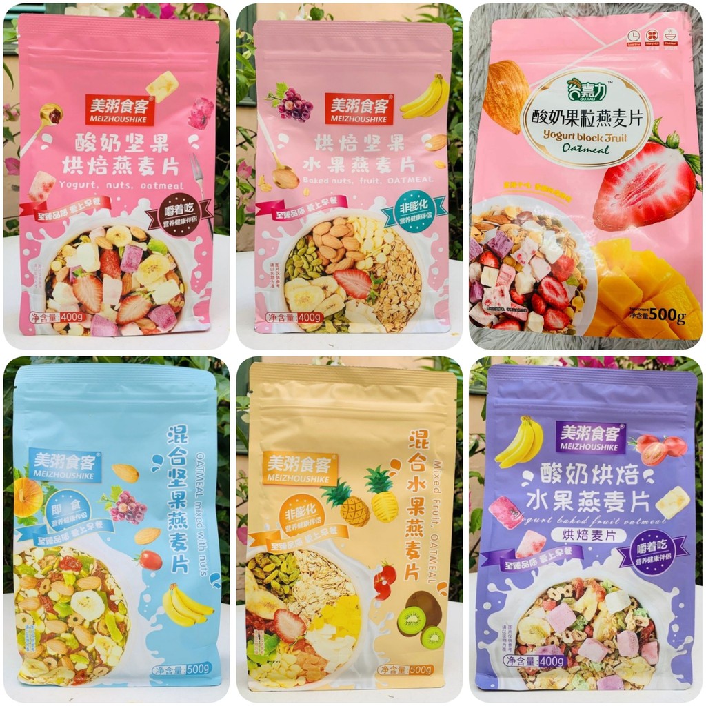 [SG] NGŨ CỐC SỮA CHUA MIX HẠT, HOA QUẢ SẤY