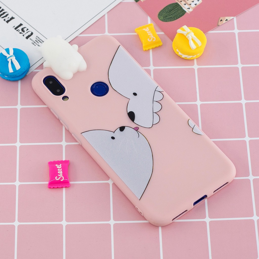 Ốp lưng silicone hình hoạt hình dành cho Xiaomi Redmi Note 5pro 6pro 7 A2