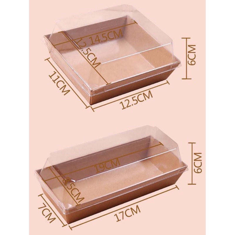 Hộp Kraft vuông nắp trong đựng đồ ăn