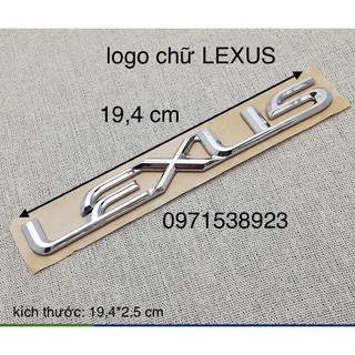 logo chữ nổi LEXUS LX570, LX470, RX300, RX350 dán thân xe