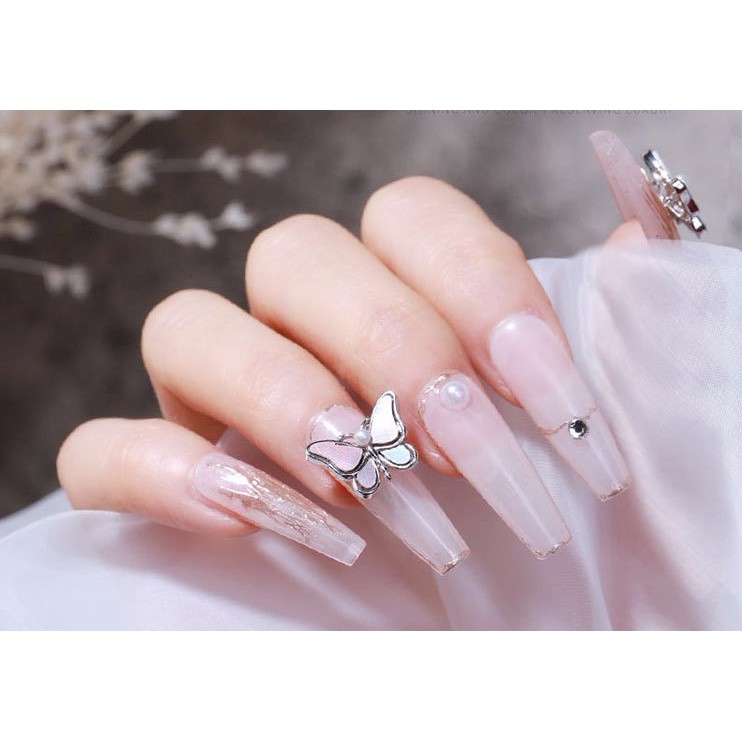 Charm Bướm Đá Ánh Xà Cừ TRANG TRÍ MÓNG