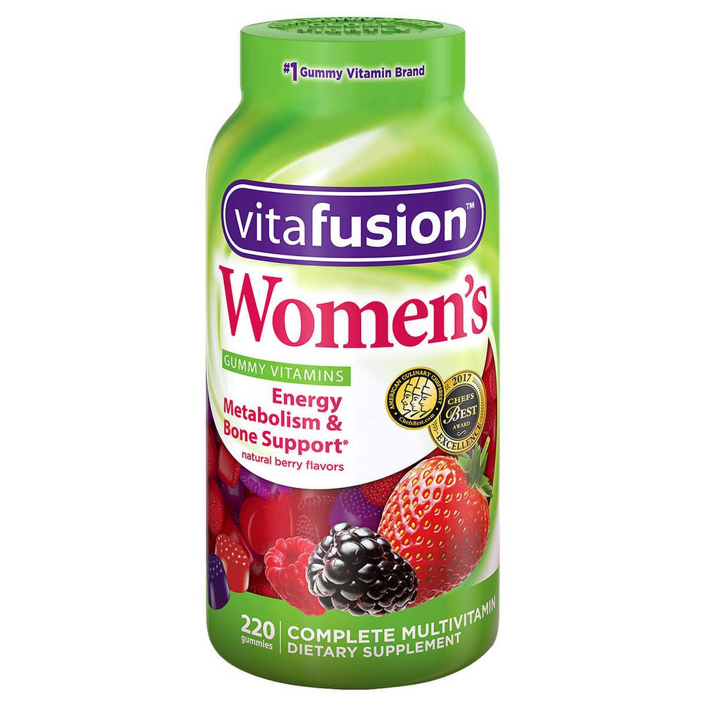 Kẹo Dẻo Mỹ Bổ Sung Vitamin Cho Phụ Nữ Vitafusion Women's Complete Multivitamin 220 Viên