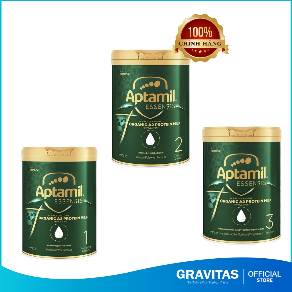 Sữa Aptamil Essensis Organic Số 1 900g Úc Cao Cấp