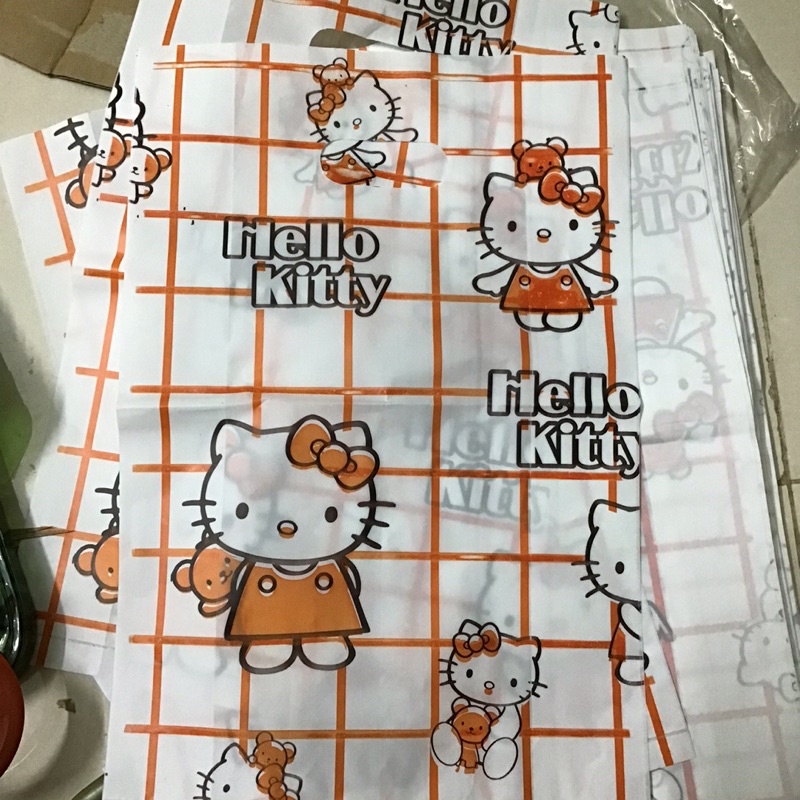 10 Túi nilon đựng đồ hình Hello kitty siêu dễ thương 25cm x 38cm