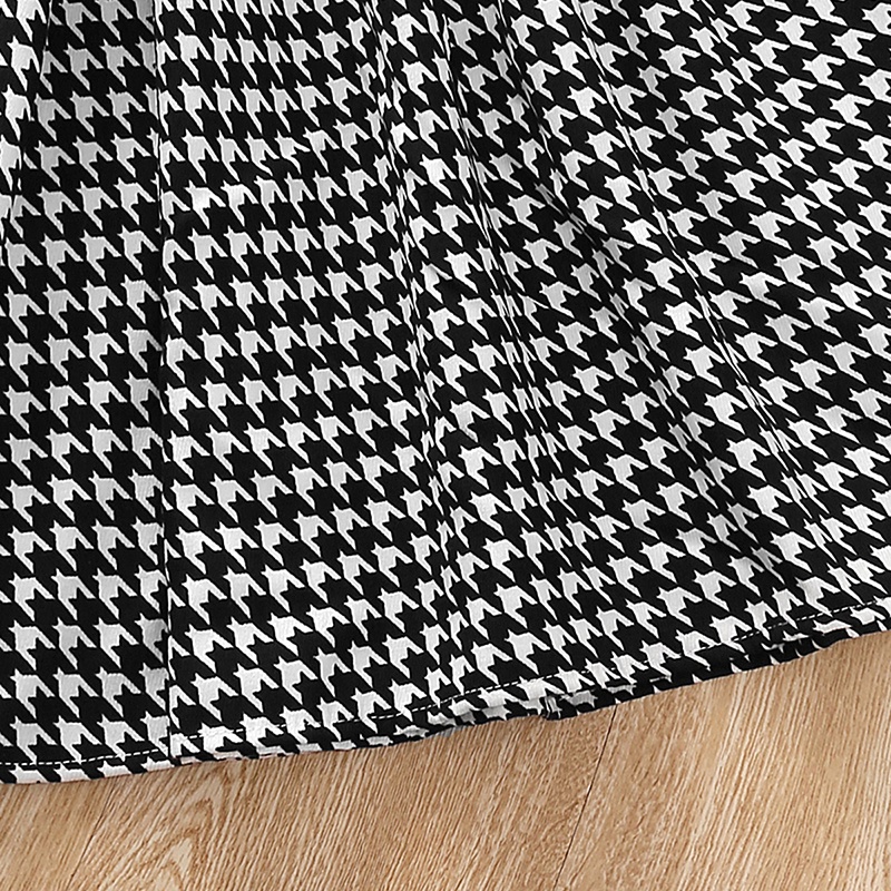 Đầm SIYYIS dài tay họa tiết caro kiểu công chúa dành cho bé gái 5-12 tuổi