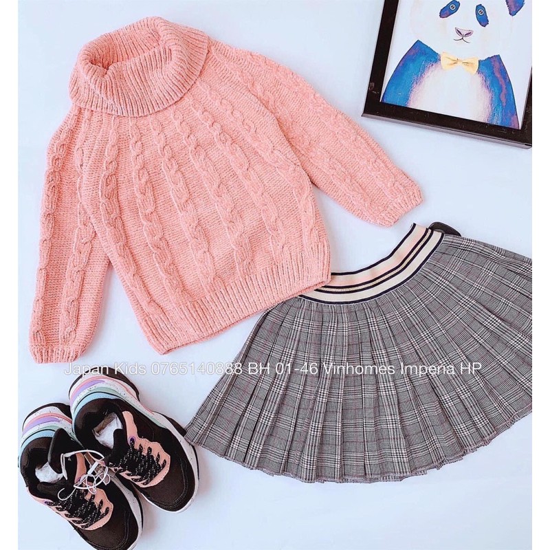 chân váy kẻ cara C&A Size 104-128cm