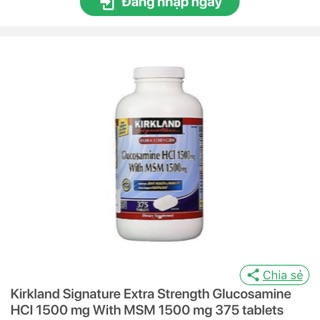 Viên khớp Glucosamine Msm & HCl 1500mg