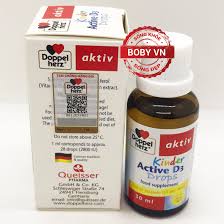 Vitamin Kinder Active D3 drops - Nhập khẩu Aktiv Doppelherz từ Đức,TĂNG phát triển chiều cao, hấp thụ canxi/ PHARMACY Q7