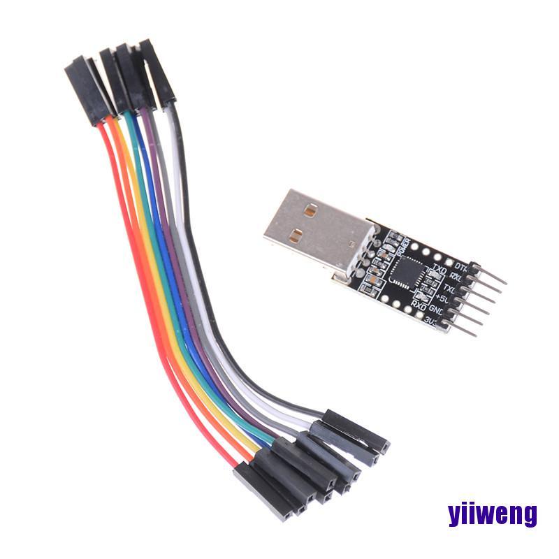 Mô Đun Chuyển Đổi Usb 2.0 Sang Ttl Uart 6pin Cp2102 + Dây Cáp