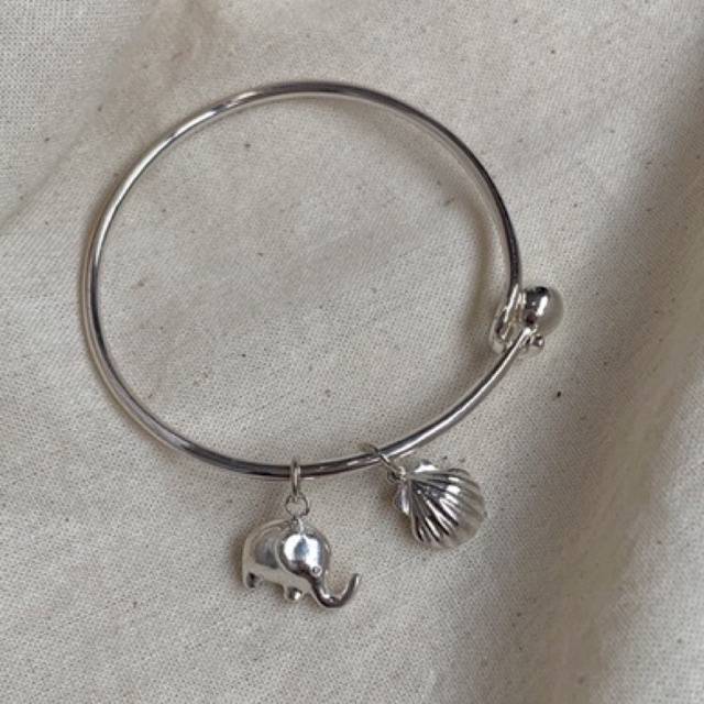 Charm voi BẠC S925 LANN C027 mặt vòng đeo lắc tay, vòng cổ