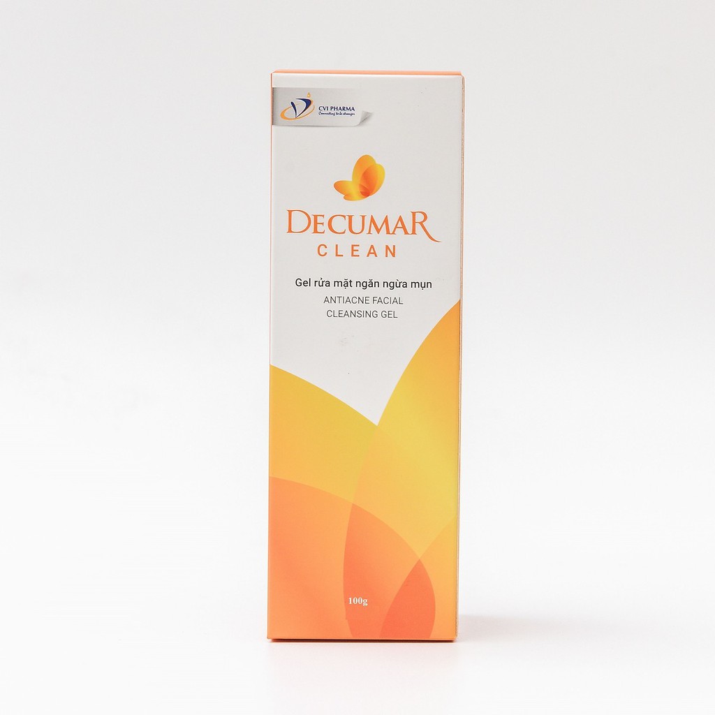 Decumar Clean 100gr Sữa rửa mặt dạng Gel Ngừa mụn sáng da.
