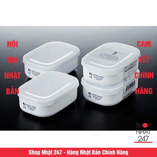 Set 2 hộp nhựa đựng thực phẩm White pack 280ml/1 hộp Nhật Bản