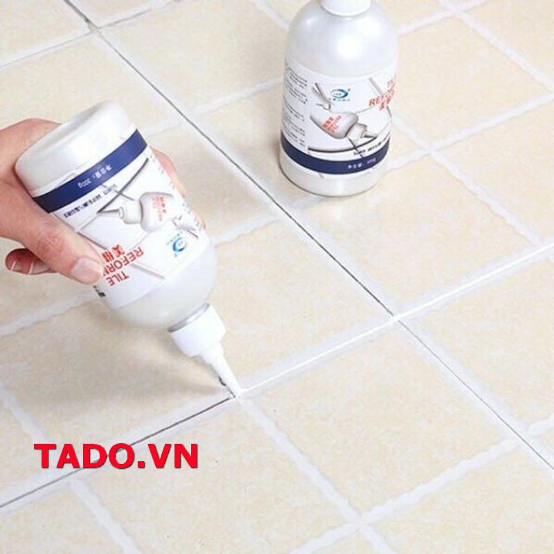 Lọ sơn kẻ chỉ viền sàn gạch sàn nhà tắm, nhà bếp màu trắng siêu đẹp GD841