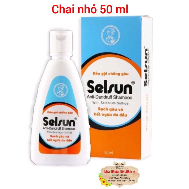 Selsun - Dầu gội chống gàu và ngứa da đầu - Chai 100ml và 50ml - Giữ cho da đầu không gàu, không ngứa và khoẻ mạnh