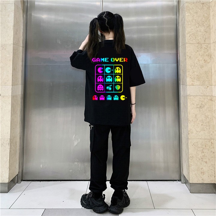 ÁO THUN PHẢN QUANG 7 MÀU PACMAN NAM NỮ