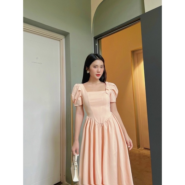 ĐẦM XOÈ TIỂU THƯ NƠ VAI TAY BỒNG ĐI TIỆC SANG TRỌNG XDGIMI ( Kèm ảnh thật)