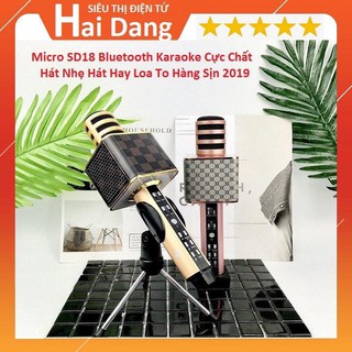 Sale Micro Karaoke Bluetooth SD18 hát cực chất Freeship