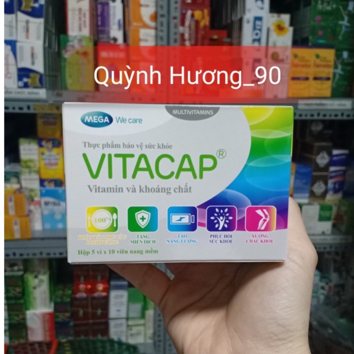Viên uống VITACAP hộp 50 giúp bổ sung vitamin và khoáng chất cho cơ thể