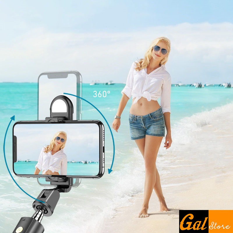 Gậy Chụp Ảnh Selfie K10S Tích Hợp Đèn Led siêu sáng