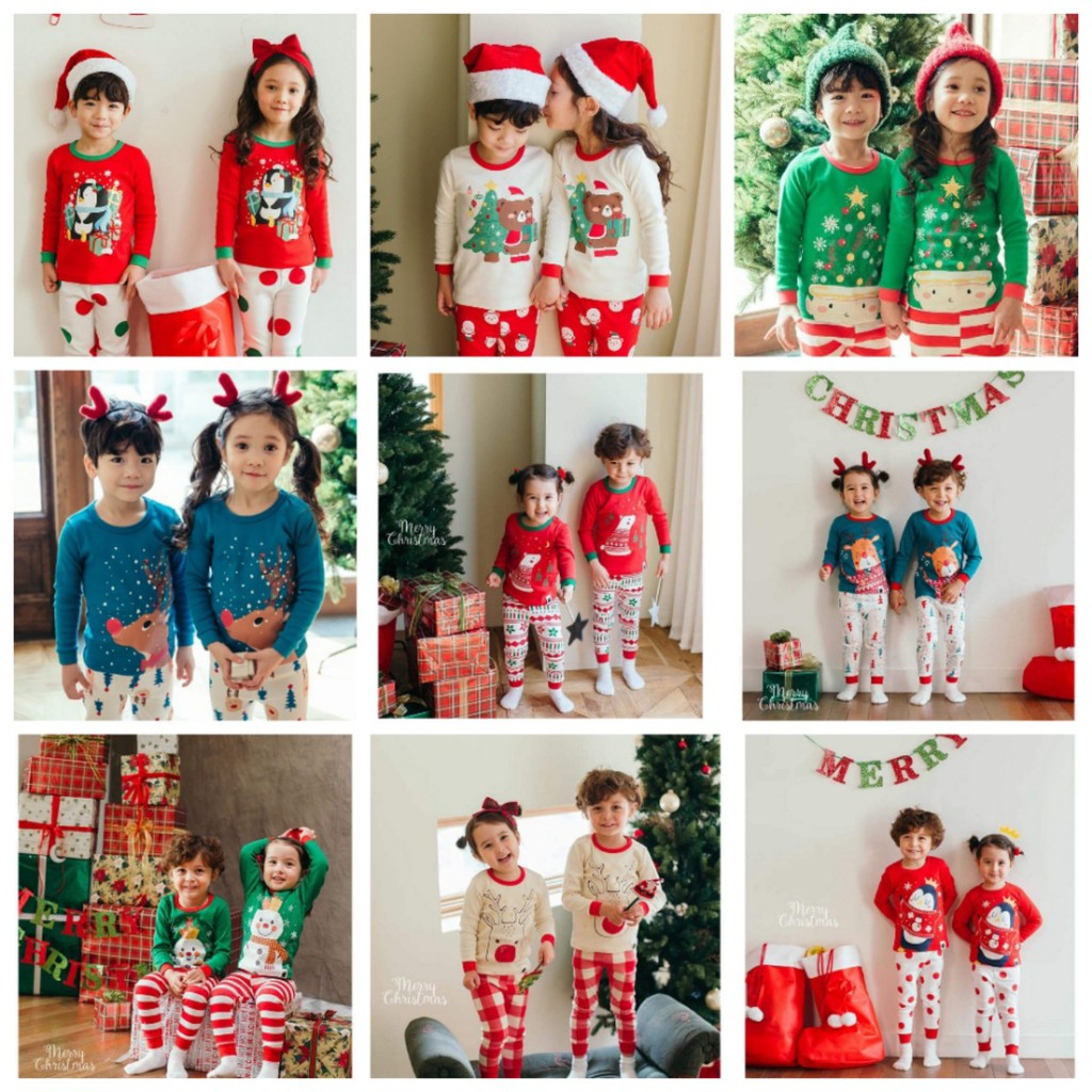 Bộ quần áo giáng sinh - Noel 2019 Hàn Quốc cao cấp chính hãng Vovo, Puco cho bé trai và bé gái