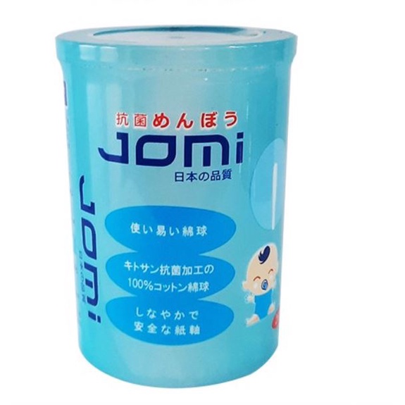 [Hộp 200 cái] Tăm Bông Kháng Khuẩn Jomi Dành Cho Trẻ Sơ Sinh