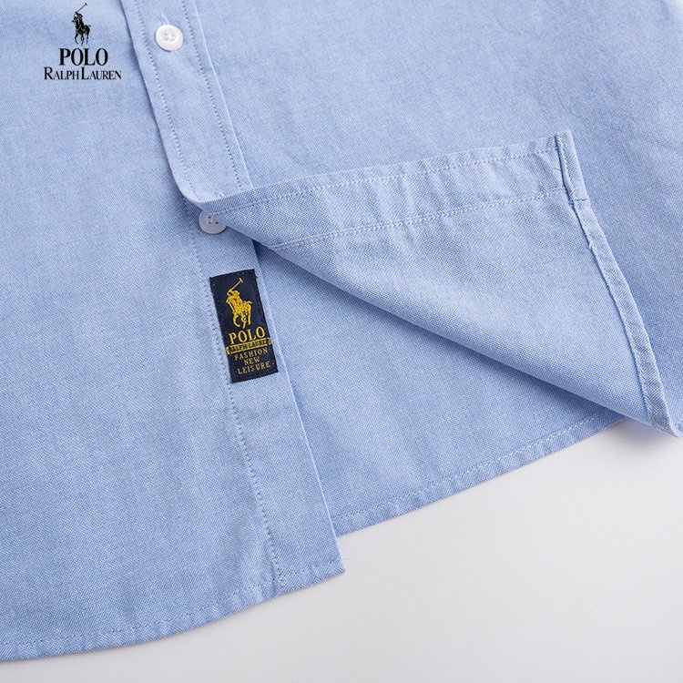 Áo Sơ Mi Cotton Oxford Ngắn Tay Màu Trơn Mẫu Mới Chính Hãng Ralph Lauren Cho Nam
