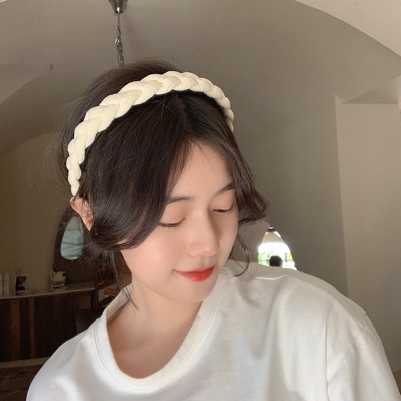 Băng đô cài tóc kiểu xoắn thủ công màu kẹo thời trang Hàn Quốc mới