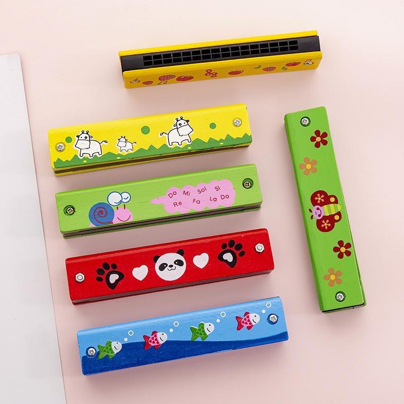 Đồ Chơi Đàn/Kèn Harmonica 32 Lỗ Bằng Gỗ Cho Bé Phát Triển Âm Nhạc
