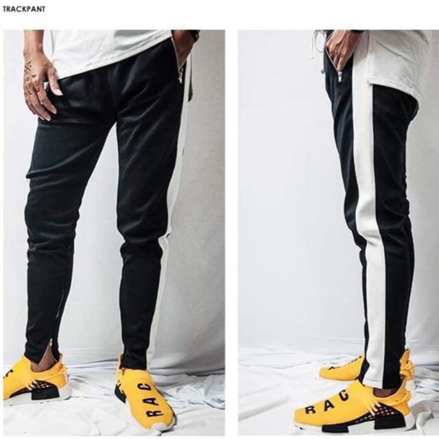 Quần Track Hot Hit - Quần Rapper - Retro Pants Zipper Đen Line Trắng / Đen Line Đỏ siêu sale