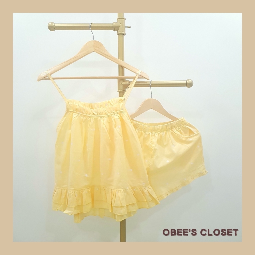 Đồ bộ đùi nữ Obee's Closet Bộ 2 dây kate mặc nhà mùa hè