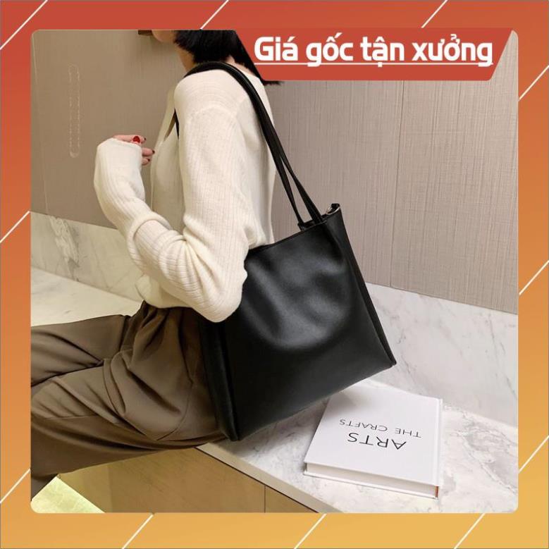 TÚI TOTE DA PU ĐỰNG VỪA A4, TÚI XÁCH NỮ ĐEO CHÉO RETRO KHÓA BẤM PK 104