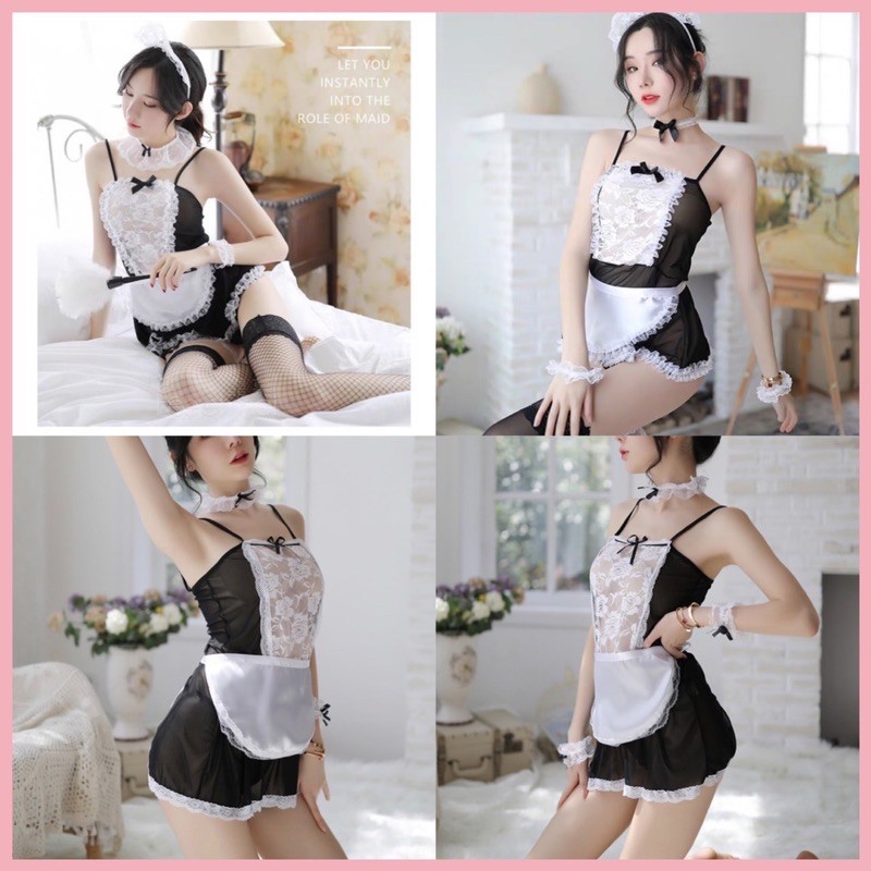 Cosplay hầu gái đầy đủ phụ kiện (không kèm vớ)hàng quảng châu cao cấp | BigBuy360 - bigbuy360.vn