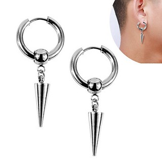 Khuyên tai nam hiphop dáng đẹp chất thep titan cao cấp BTN2 (1 cái)