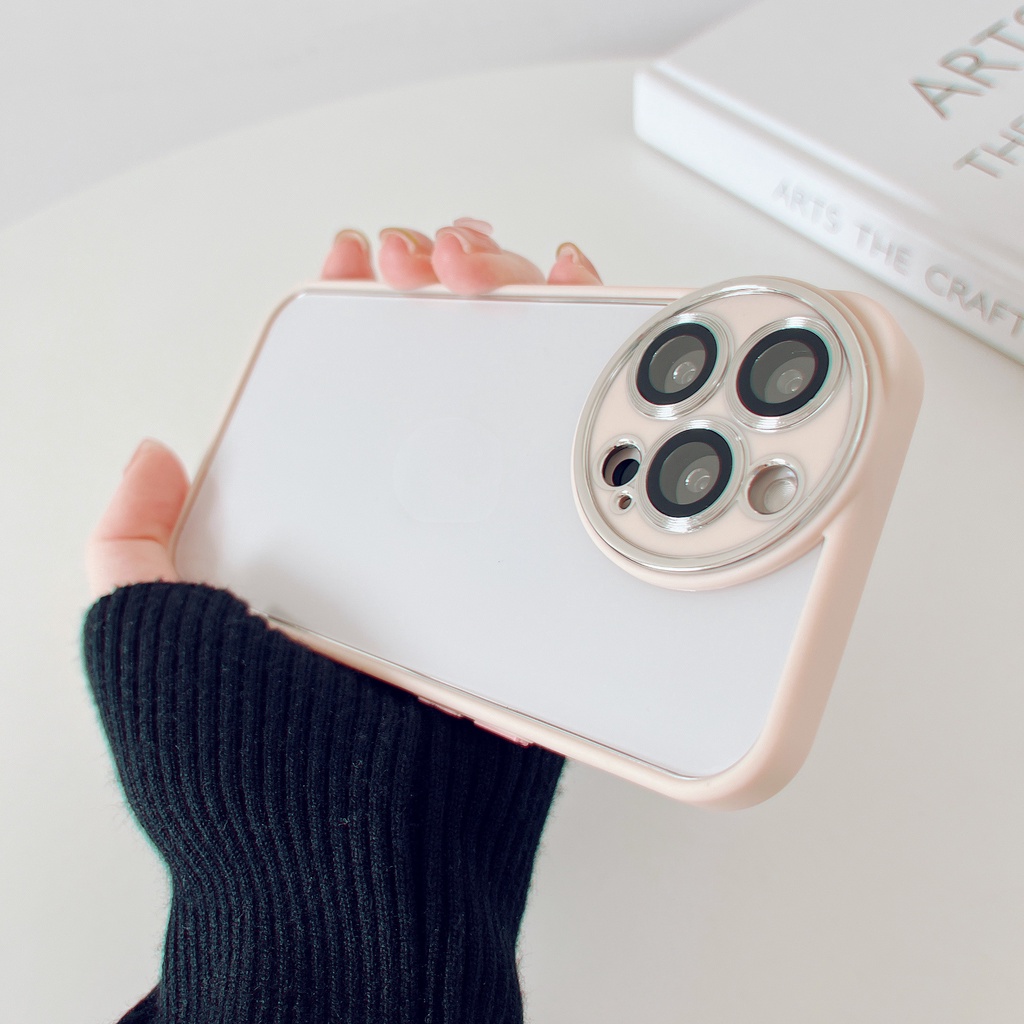 Ốp Điện Thoại Kim Loại Trong Suốt Bảo Vệ Camera Cho IPhone 13 pro max 12 11 pro max 11 pro max