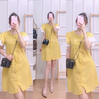 Đầm suông nút