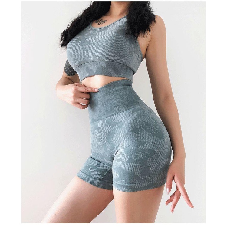 Quần thể thao nữ ngắn cạp cao nâng mông tập Gym, Yoga, Zumba, Aerobic, vải co giãn thoải mái B01