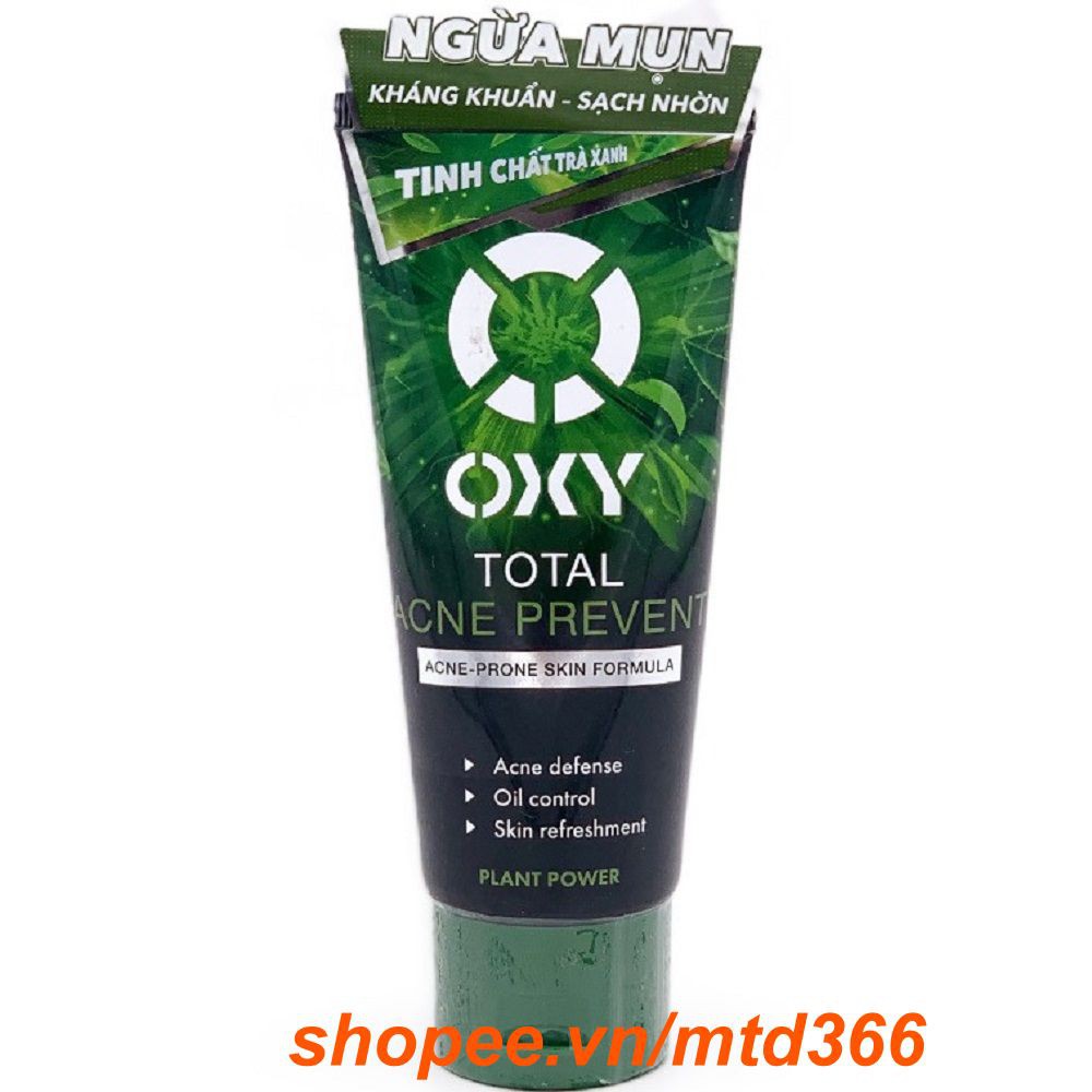 OXY Total Acne Prevent - Kem rửa mặt ngừa mụn kiểm soát nhờn 100g.