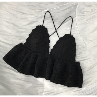Áo móc len Ruffle Top crochet ✨