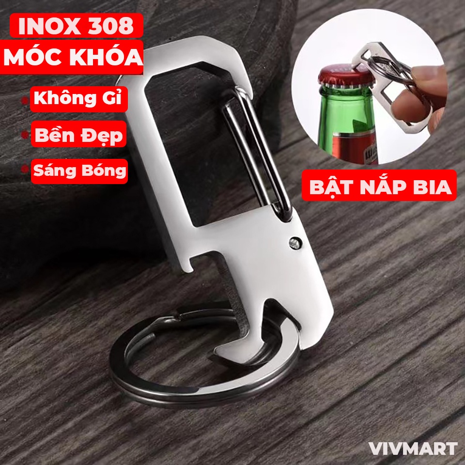 ✅ Móc Khóa INOX 308 Cao Cấp Đeo Thắt Lưng, Bật Nắp Bia - Móc Khóa Xe Máy, Móc Khóa Xe Hơi