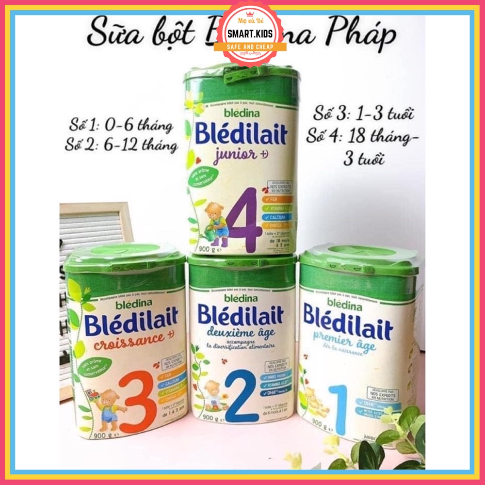 Sữa Bledilait junior số 1,2,3,4 900gr cho bé dưới 3 tuổi