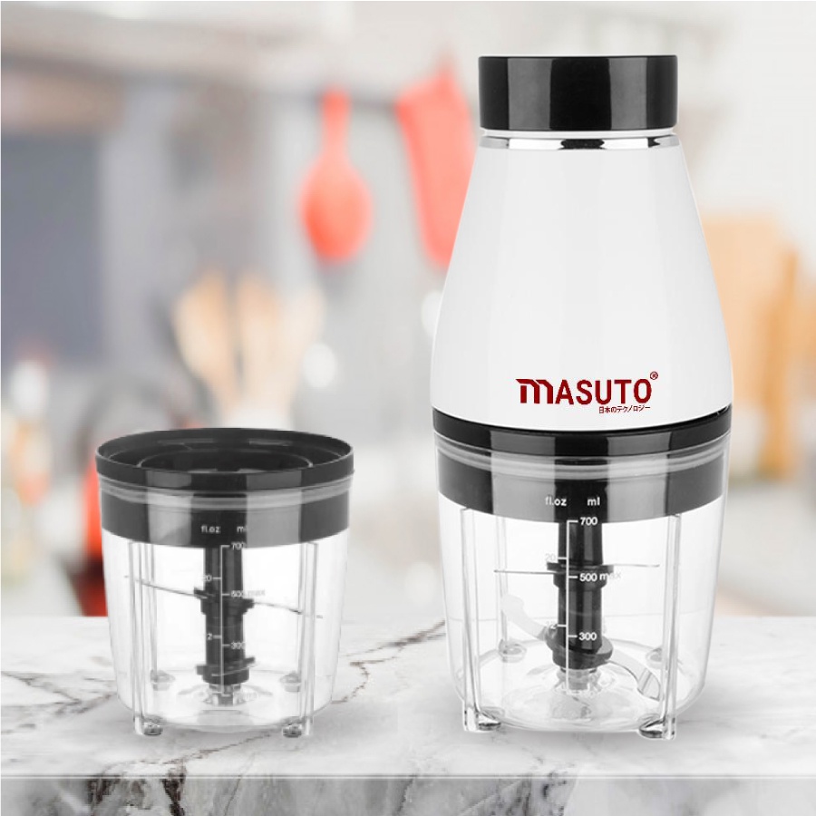 Máy xay thịt đa năng Masuto 0,6L, hệ thống rơ-le tự ngắt khi quá nhiệt, công suất 300w