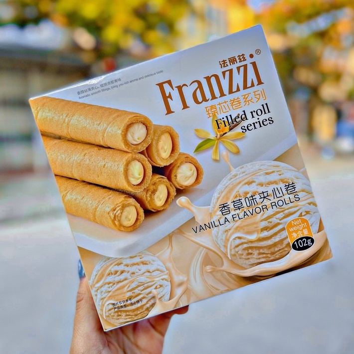 [SẴN] Bánh quy Franzzi cuộn 102gram 3 vị