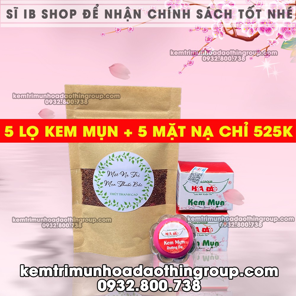 5 Lọ Kem Hoa Đào & 5 Mặt Nạ