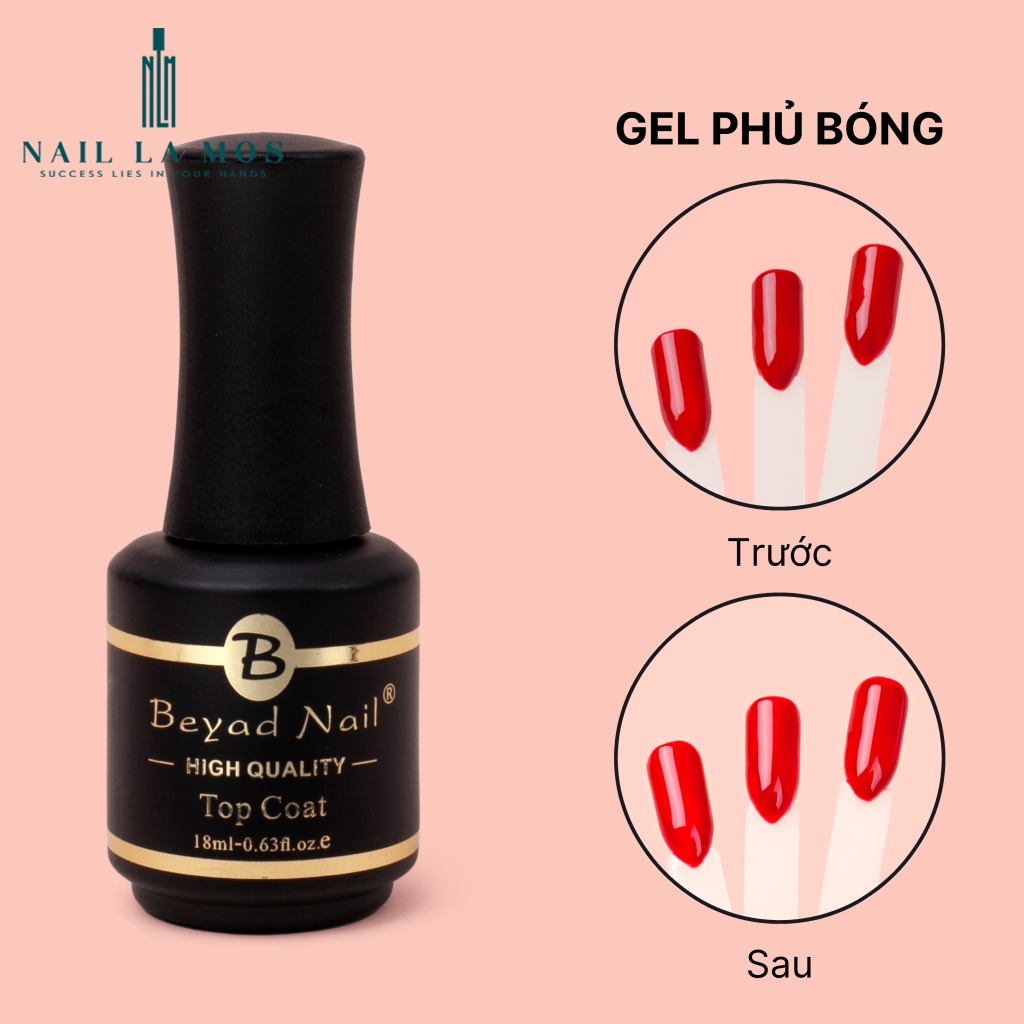 Base top Beyad chính hãng - sơn gel liên kết và top phủ rất bền và bóng 18ml